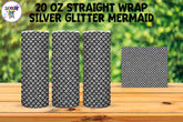20 OZ Glitter Mermaid Sublimation Tumbler Wrap